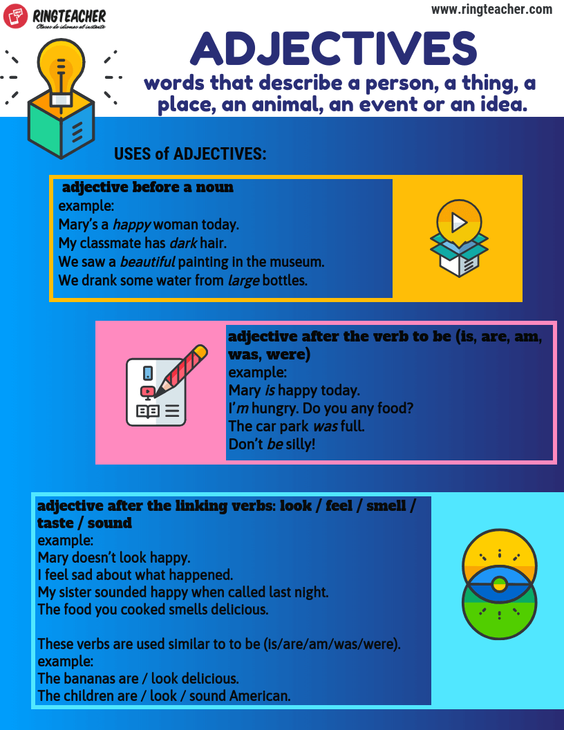 Uso de los adjetivos en inglés